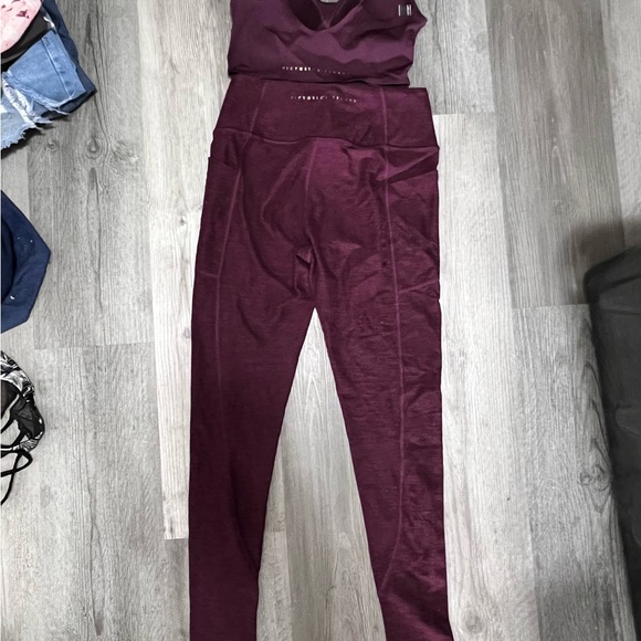 Victoria Secret Burgundy Workout Set - Picture 2 of 5
